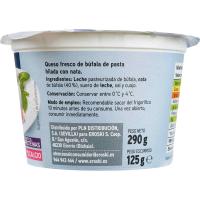 Burrata de búfala EROSKI, tarrina 125 g