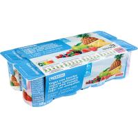 Yogur desnatado con frutas varias EROSKI, pack 8X125 g