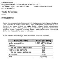 Tarta Tiramisú ECEIZA, 950 g