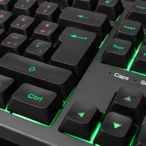 Teclado gaming con cable, negro, iluminación FRGB, TKL MK023 MARS GAMING