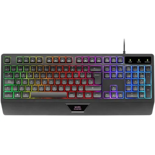 Teclado con ratón y alfombrilla, negro, iluminación FRGB, MCP124 MARS GAMING