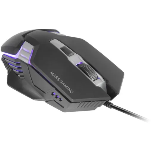 Ratón gaming optico con cable, negro, iluminacion FRGB, MM024 MARS GAMING
