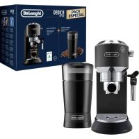 Cafetera express. 1300W, 1,3L, regalo de molinillo Kg200,  Dedica EC685BK DELONGHI