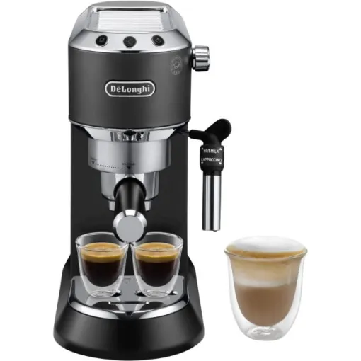 Cafetera express. 1300W, 1,3L, regalo de molinillo Kg200,  Dedica EC685BK DELONGHI