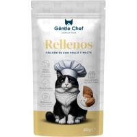 Snack relleno con pollo-malta para gato GËNTLE CHEF, bolsa 60 g
