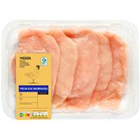 Filetes de pechuga de pollo marinada EROSKI, bandeja aprox. 500 g