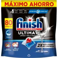 Lavavajillas máquina ultra maximo ahorro FINISH, bolsa 80 dosis