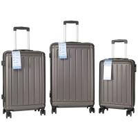 Trolley pequeño gris, ABS, cierre combinación, 4 ruedas, 7016 AR, 39x21x56 cm