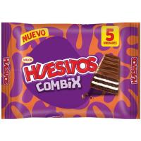 Barrita de chocolate combix leche HUESITOS, pack 5x20 g