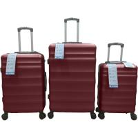 Trolley mediano rosado, ABS, cierre combinación, 4 ruedas, 224 AR, 47x28x69 cm