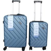 Trolley pequeño azul, ABS, cierre combinación, 4 ruedas, N62 AR, 41x24x60 cm