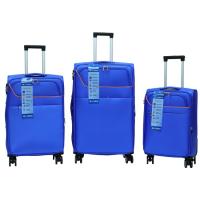 Trolley grande turquesa, poliéster, candado combinación, 22043 AR, 48x32x69 cm