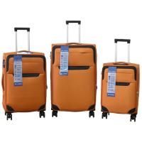 Trolley pequeño marrón, poliéster, candado combinación, 22035 AR, 37x24x58 cm