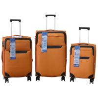 Trolley mediano marrón, poliéster, candado combinación, 22035 AR, 42x29x68 cm