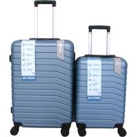 Trolley mediano azul cielo, ABS, cierre combinación, 4 ruedas, N52 AR, 42x28x56 cm