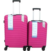 Trolley pequeño fucsia, ABS, cierre combinación, 4 ruedas, N52 AR, 33x23x55 cm