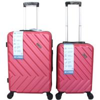 Trolley pequeño rosado, ABS, cierre combinación, 4 ruedas, N62 AR, 41x24x60 cm