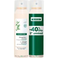 Champú seco con leche de avena en spray KLORANE, pack 2x150 ml Champú seco con leche de avena en spray KLORANE, pack 2x150 ml