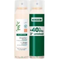 Champú seco de avena para pelo castaño KLORANE, pack 2x150 ml Champú seco de avena para pelo castaño KLORANE, pack 2x150 ml