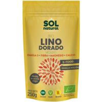 Lino dorado molido bio SOLNATURAL, bolsa 250 g