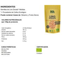 Lino dorado molido bio SOLNATURAL, bolsa 250 g