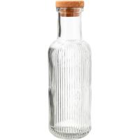 Botella de vidrio tallado Maison, con tapón de corcho QUID, 1 litro