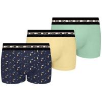 Bóxer infantil algodón elástico, azul/amarillo talla 14 DIM, pack 3 uds