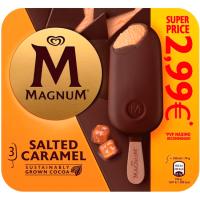 Helado bombón salted caramel MAGNUM, pack 3x100 ml