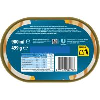 Helado sabor nata con caramelo salado FRIGO, tarrina 1 litro