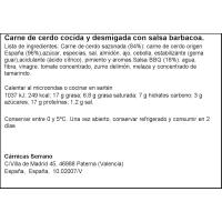 Pulled Pork con salsa BBQ SERRANO, caja 200 g