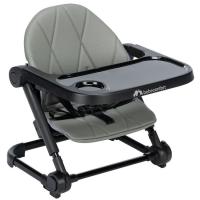 Trona de viaje Moly verde BEBE CONFORT Plegado ligero y compacto, altura ajustable al bebe, bandeja fácilmente extraible, cojín acolchado. Peso máximo recomendado 15 kg, 46x38x39,5 cm.