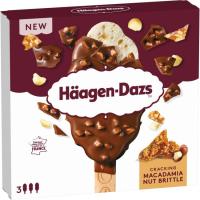 Helado Bombón crema vainilla-macadamia HAAGEN DAZS, pack 3x80 ml