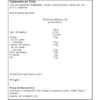 Trozos de pota en tinta RIBEIRA, lata 111 g