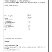 Trozos de pota en salsa americana RIBEIRA, pack 3x80 g