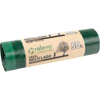 Bolsa de basura 50 litros RELEVO, paquete 10 uds