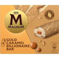 Helado Double Gold Caramel Billionaire MAGNUM, pack 4x67 ml