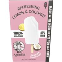 Helado frutal limón PINK ALBATROSS, pack 4x52 g