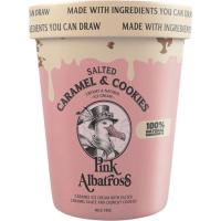 Helado caramel&cookie PINK ALBATROSS, tarrina 480 ml