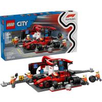 Parada Boxes F1 y Equipo Mecánicos con Coche Ferrari,edad rec:+6 años LEGO CITY F1