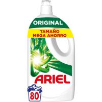 Detergente líquido ARIEL ORIGINAL, garrafa 80 dosis