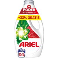 Detergente líquido ARIEL EXTRA PODER, garrafa 30+10 dosis