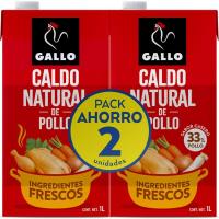 Caldo de pollo formato ahorro GALLO, pack 2x1 litro