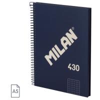 Cuaderno Microperforado A5, Cuadricula 5x5, Tapa Dura Azul, 80 hojas 95g MILAN Cuaderno Microperforado A5, Cuadricula 5x5, Tapa Dura Azul, 80 hojas 95g MILAN