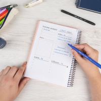 Cuaderno Microperforado A5, Cuadricula 5x5, Tapa Dura Rosa, 80 hojas 95g MILAN
