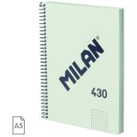 Cuaderno Microperforado A5, Cuadricula 5x5, Tapa Dura Verde, 80 hojas 95g MILAN Cuaderno Microperforado A5, Cuadricula 5x5, Tapa Dura Verde, 80 hojas 95g MILAN