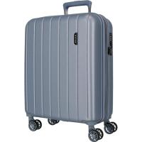 Trolley cabina plateado, ABS, TSA, 4 ruedas, Wood MOVOM, 40x20x55 cm