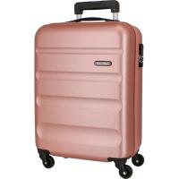 Trolley cabina rosa nude, ABS, cierre combinación, Flex ROLL ROAD, 38x20x55 cm