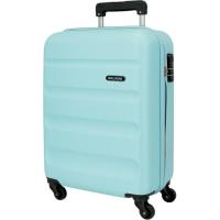 Trolley cabina azul celeste, ABS, cierre combinación, Flex ROLL ROAD, 38x20x55 cm