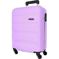 Trolley cabina malva, ABS, cierre combinación, Flex ROLL ROAD, 38x20x55 cm