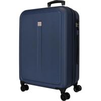 Trolley grande azul marino, ABS, cierre combinación, Camboya ROLL ROAD, 52x30x75cm